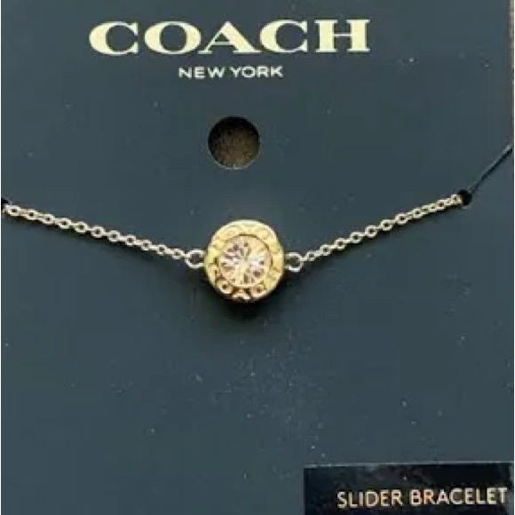 Coach Open Circle Slider Bracelet- Gold/Pink, BNWT | Style No. F67072 - Picture 3 of 6